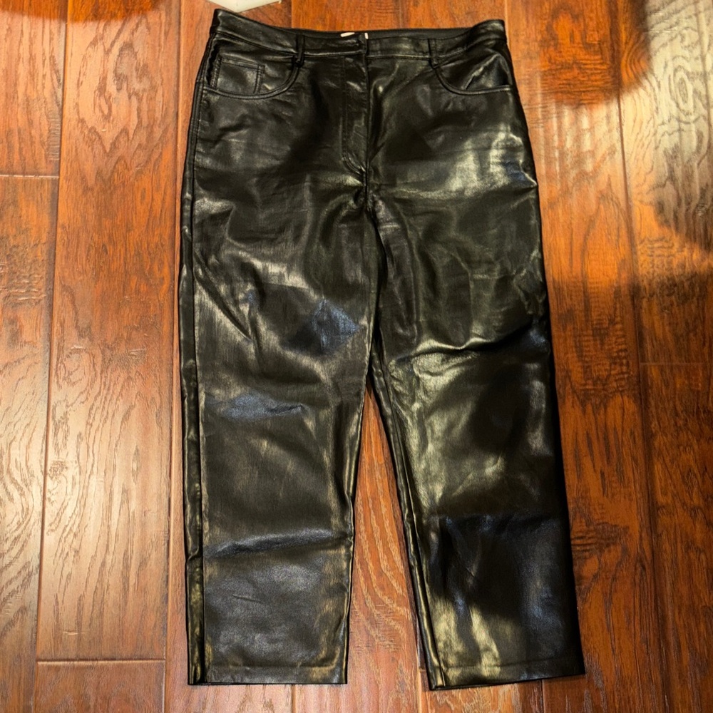 Wilfred Black Faux Leather Pants